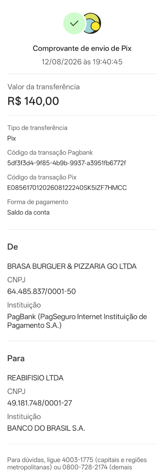 Comprovante PIX