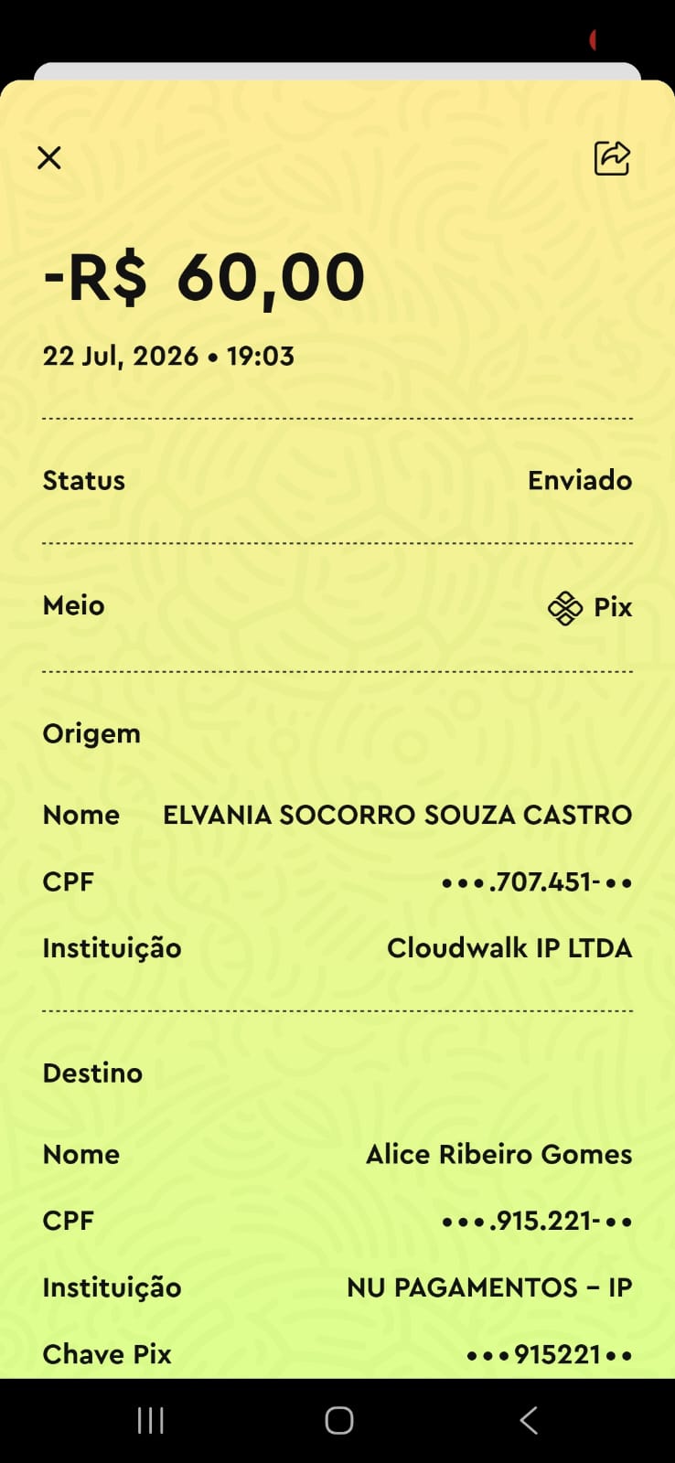 Comprovante PIX