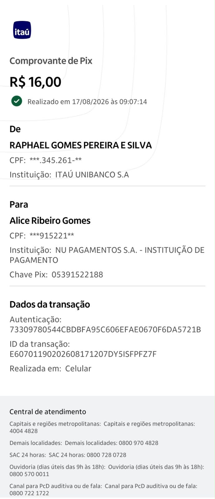 Comprovante PIX
