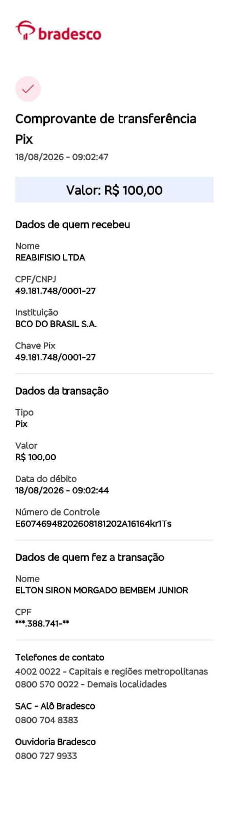 Comprovante PIX
