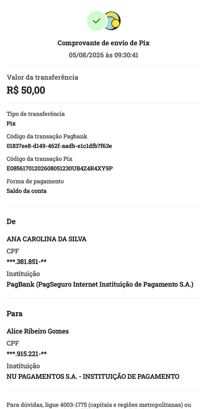 Comprovante PIX
