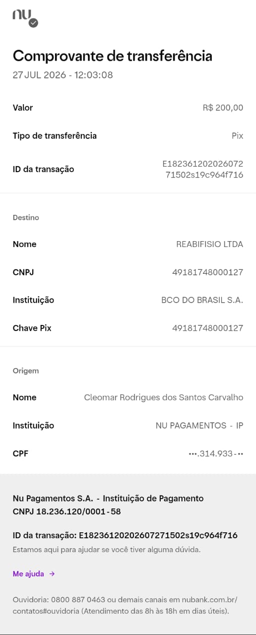 Comprovante PIX