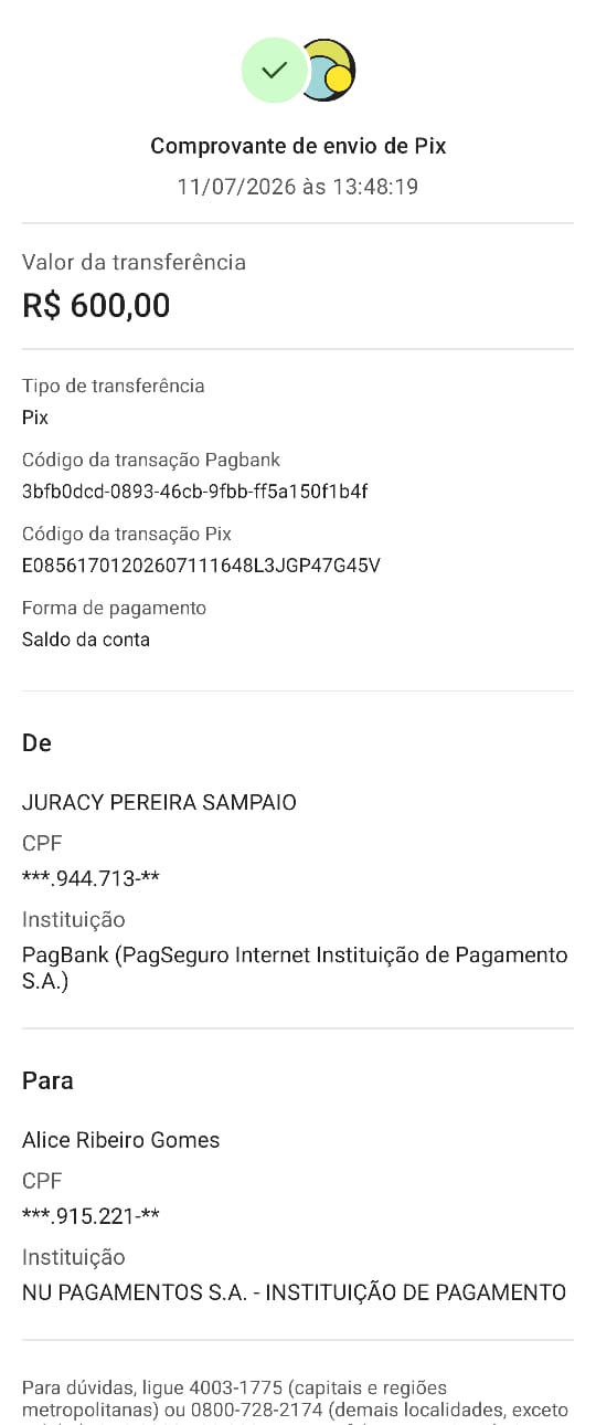 Comprovante PIX