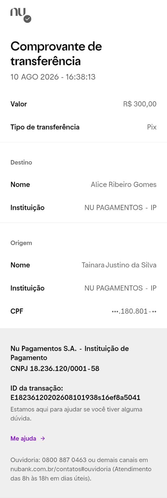 Comprovante PIX