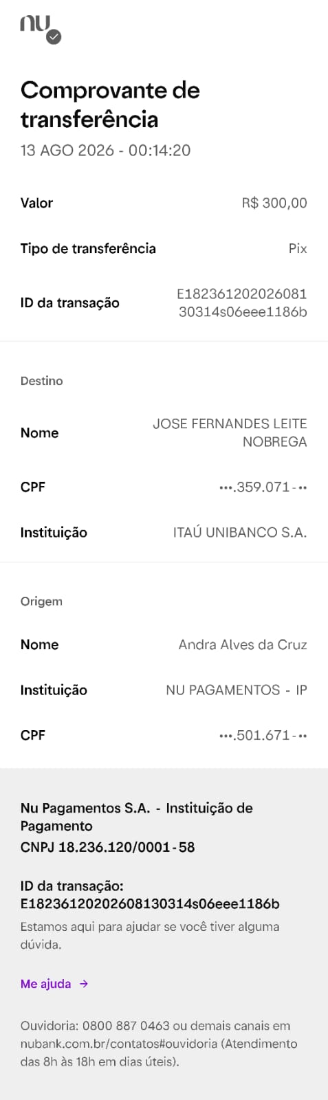 Comprovante PIX