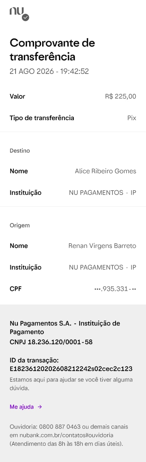 Comprovante PIX