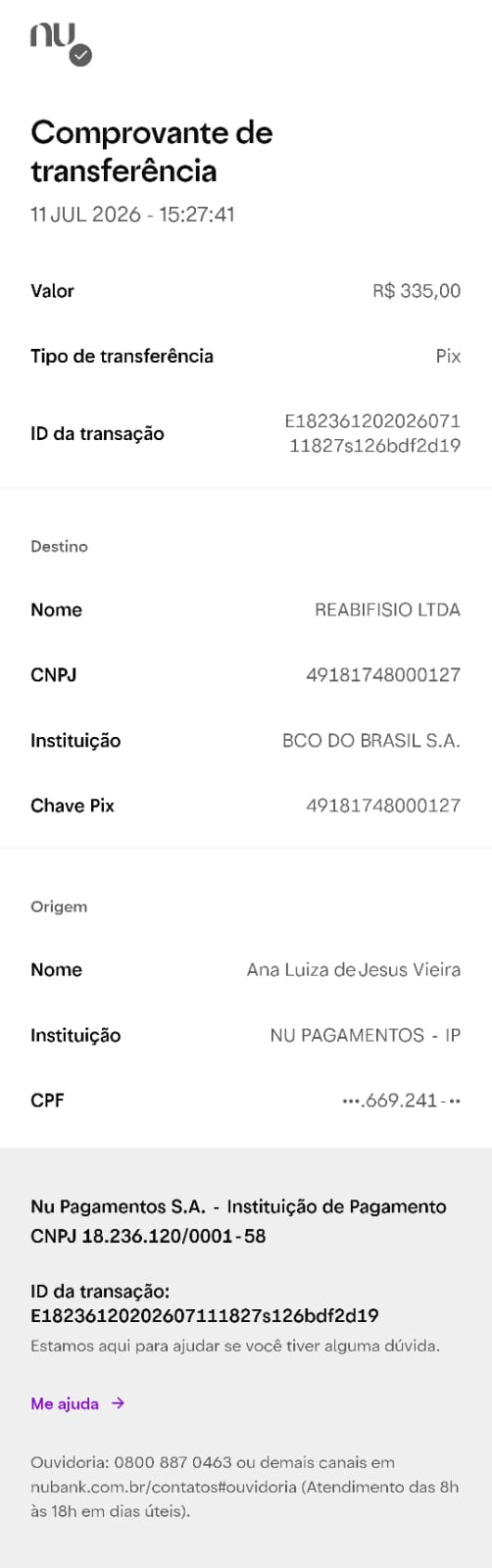 Comprovante PIX