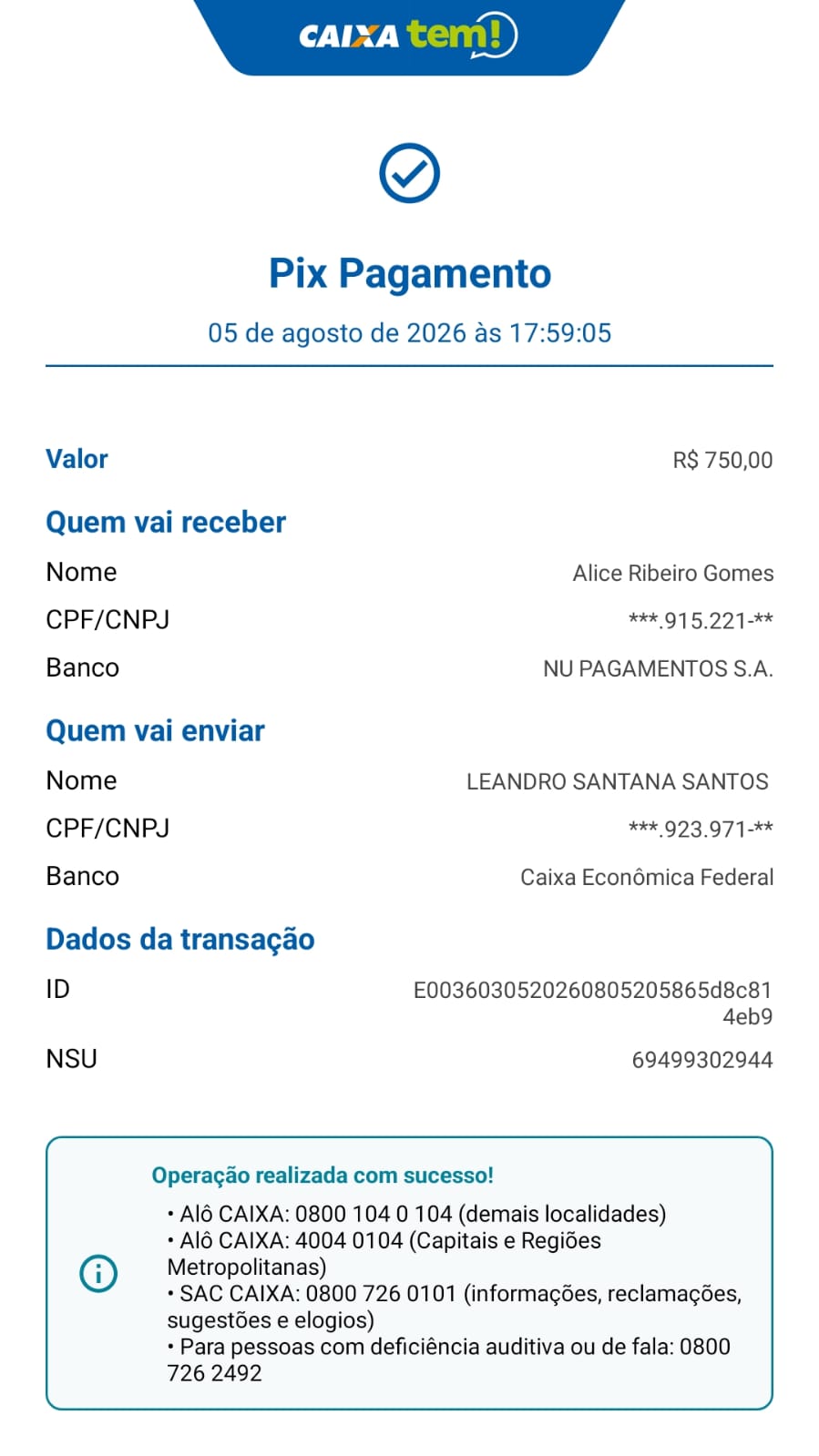 Comprovante PIX