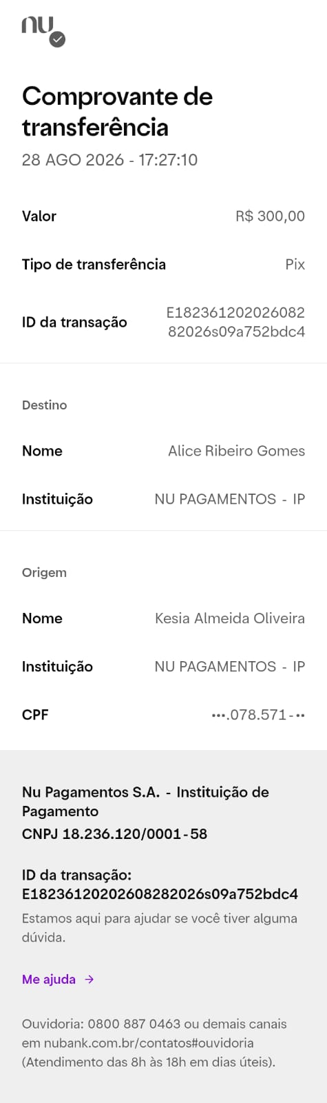 Comprovante PIX