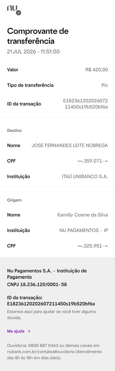 Comprovante PIX