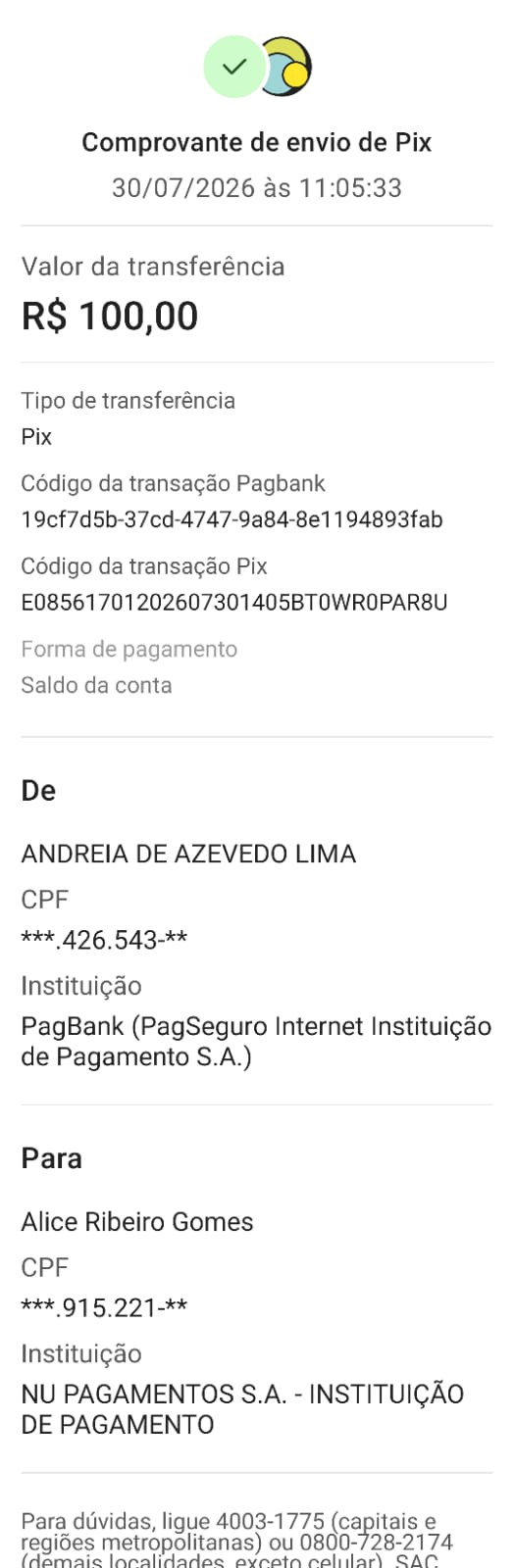 Comprovante PIX
