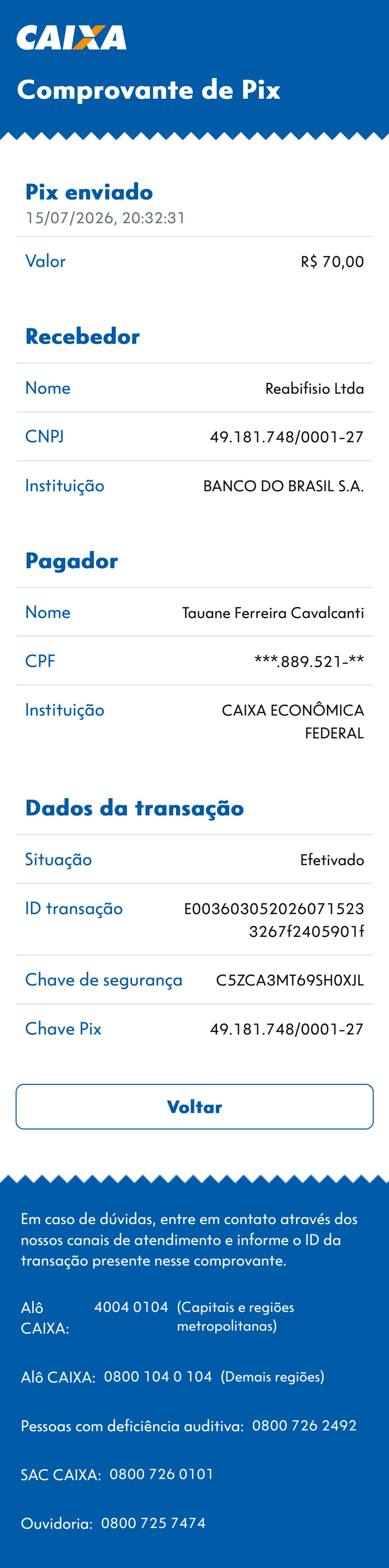Comprovante PIX