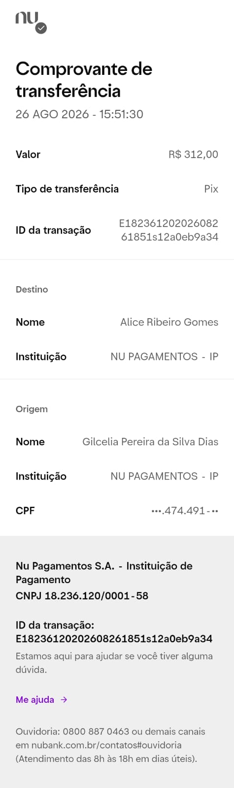 Comprovante PIX