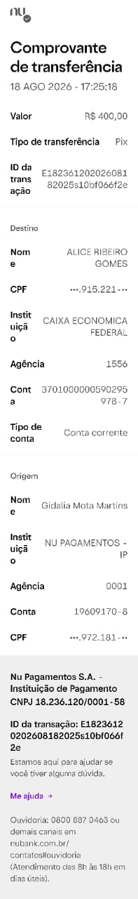 Comprovante PIX