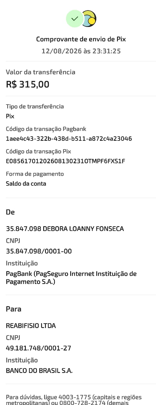 Comprovante PIX