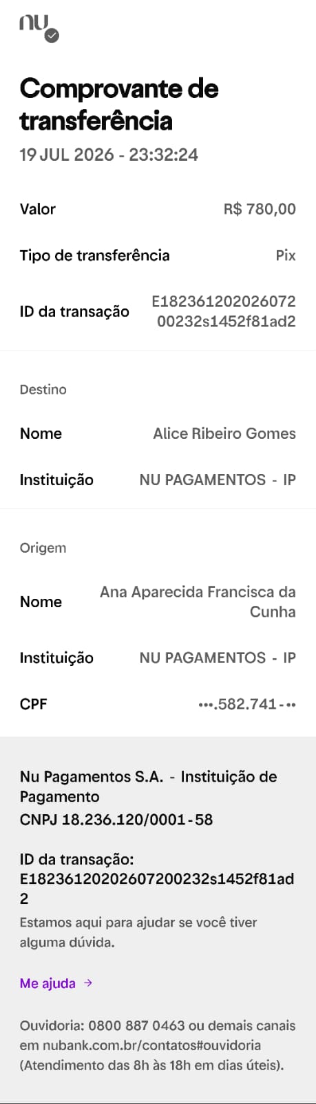 Comprovante PIX