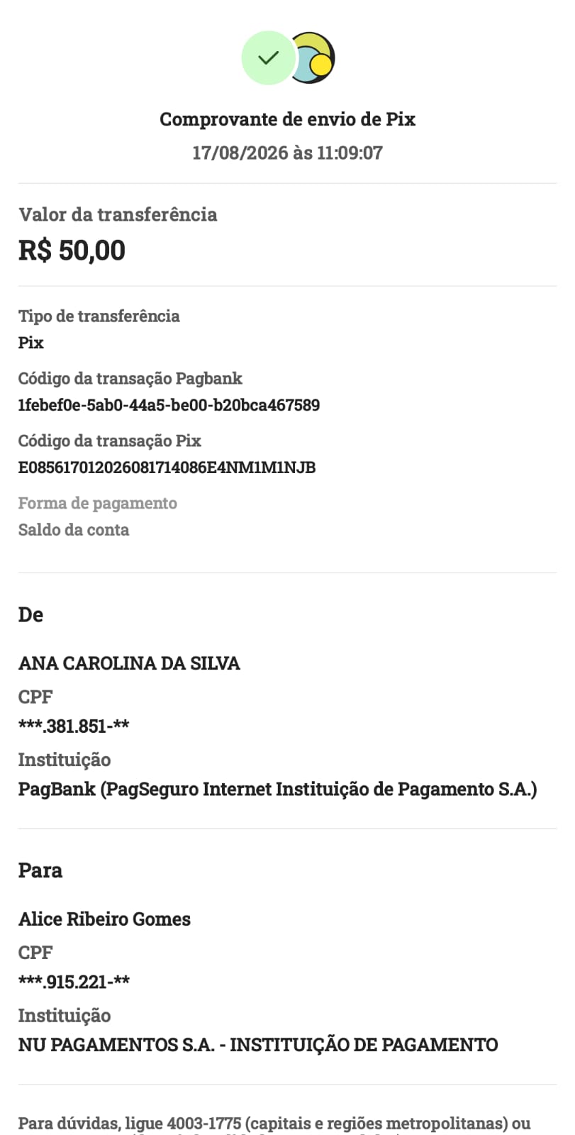 Comprovante PIX