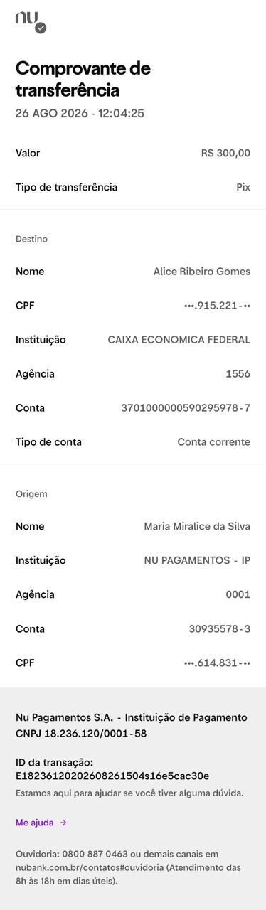 Comprovante PIX