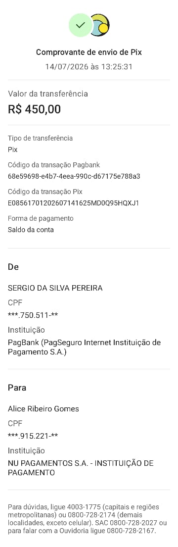 Comprovante PIX
