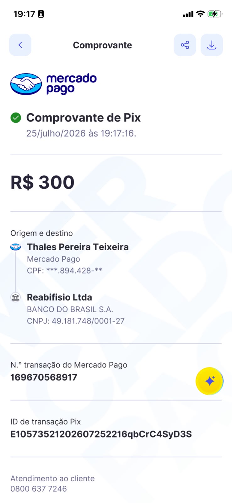 Comprovante PIX
