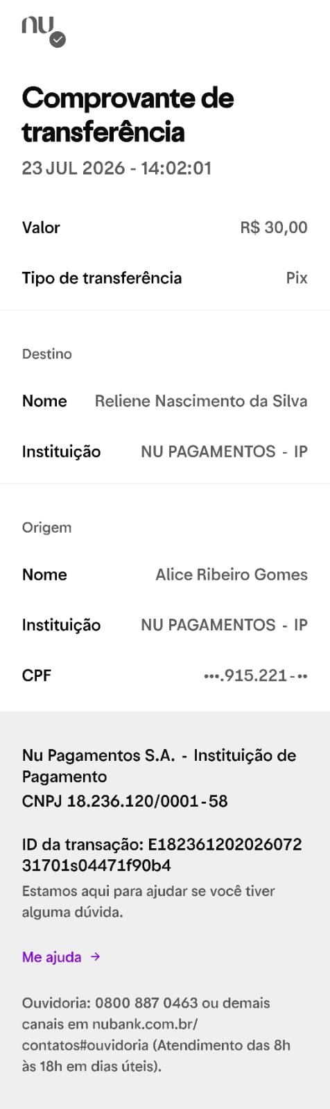 Comprovante PIX