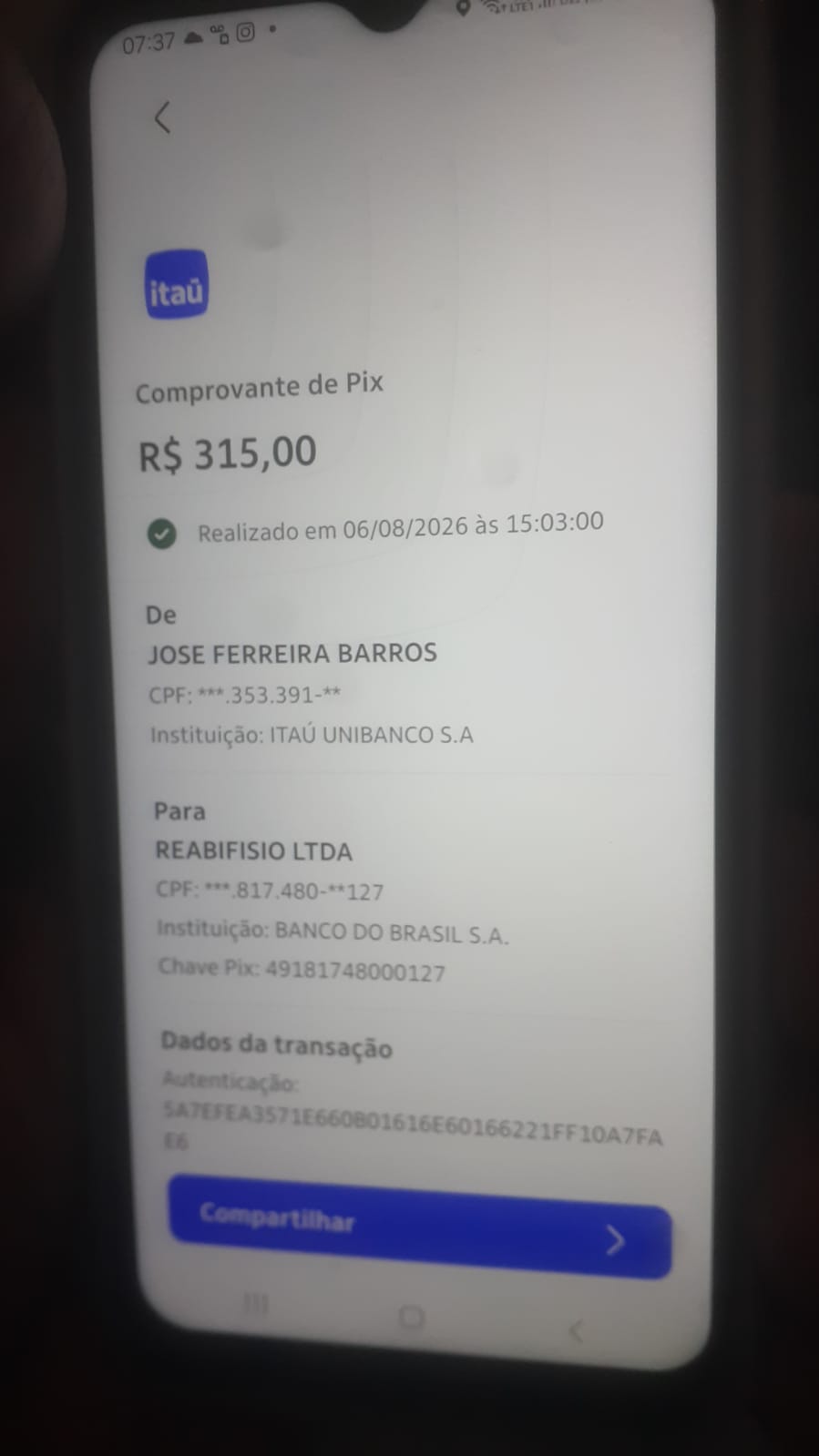 Comprovante PIX