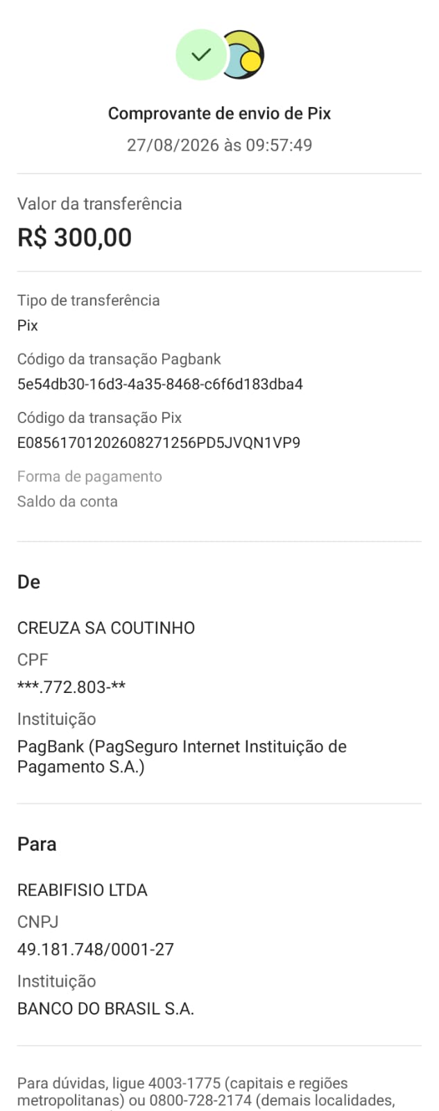 Comprovante PIX