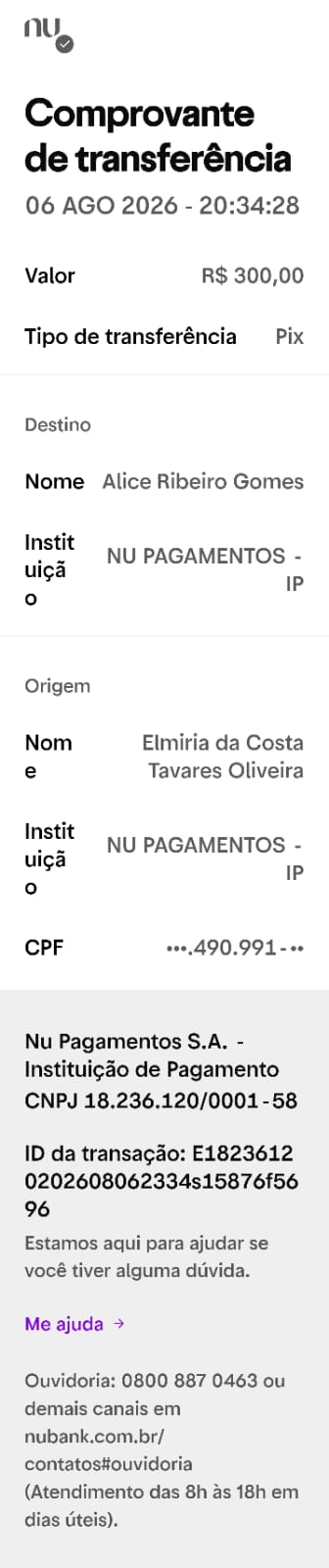 Comprovante PIX