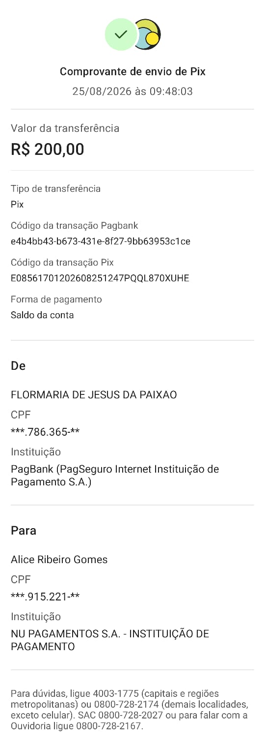 Comprovante PIX