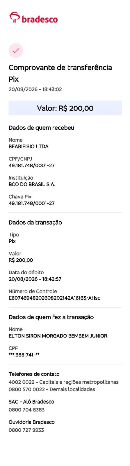 Comprovante PIX