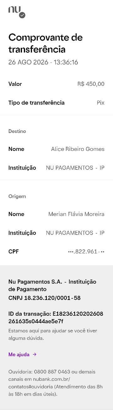 Comprovante PIX