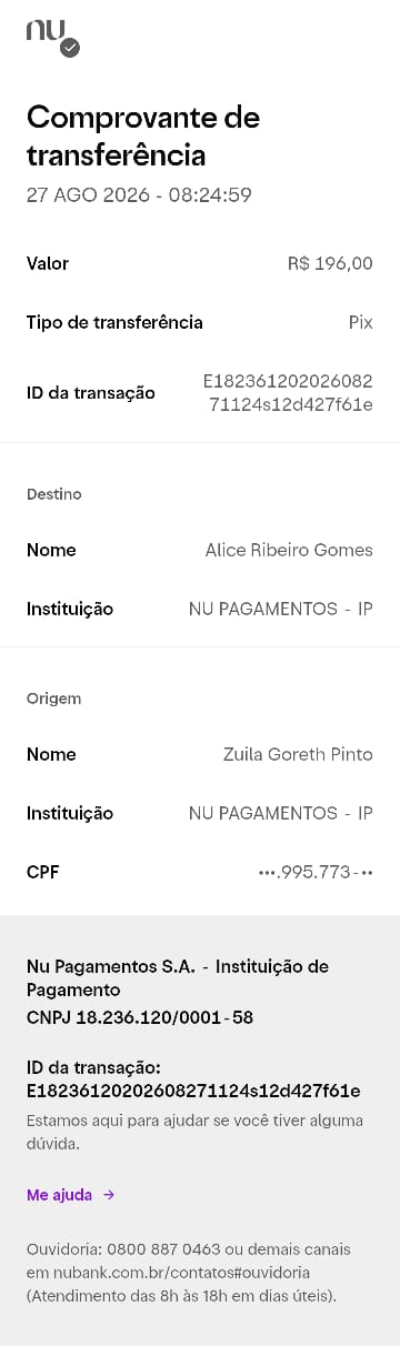 Comprovante PIX