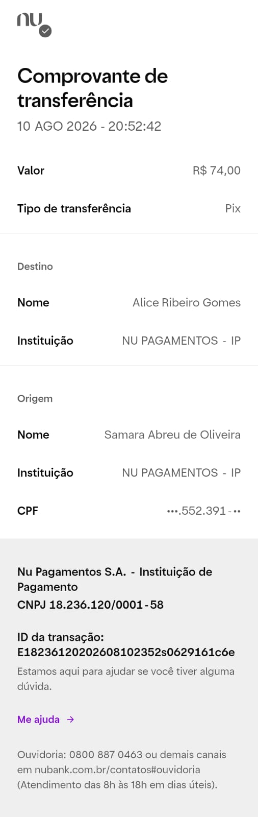 Comprovante PIX