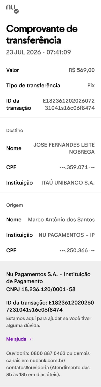Comprovante PIX