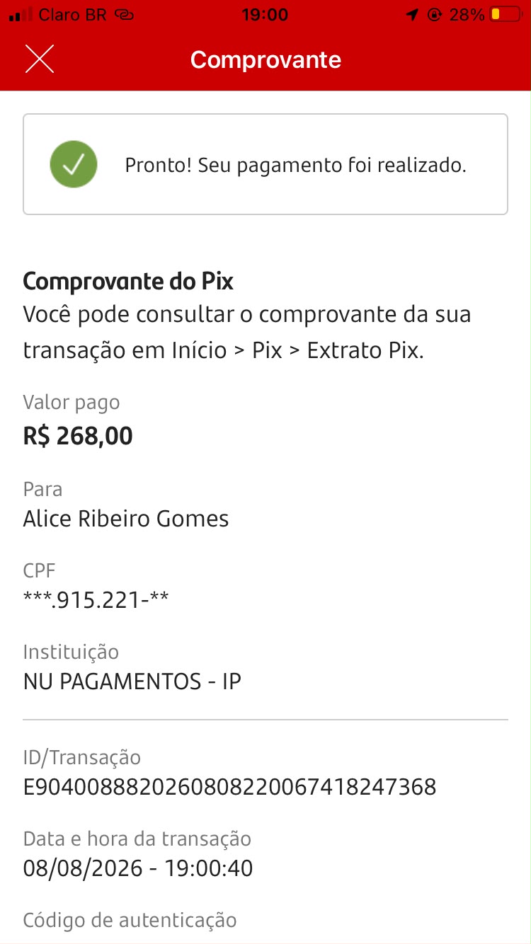 Comprovante PIX