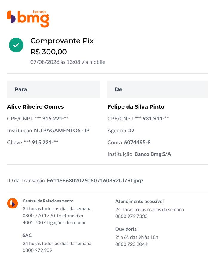 Comprovante PIX