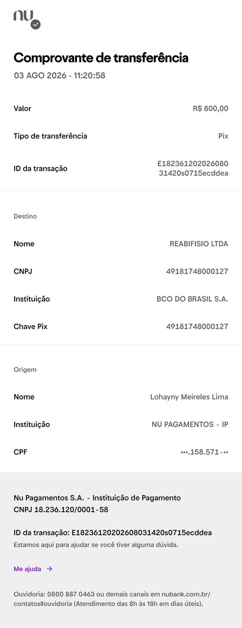 Comprovante PIX
