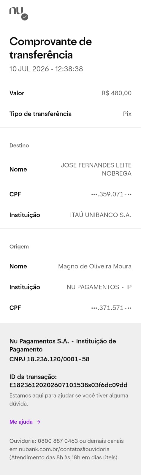 Comprovante PIX