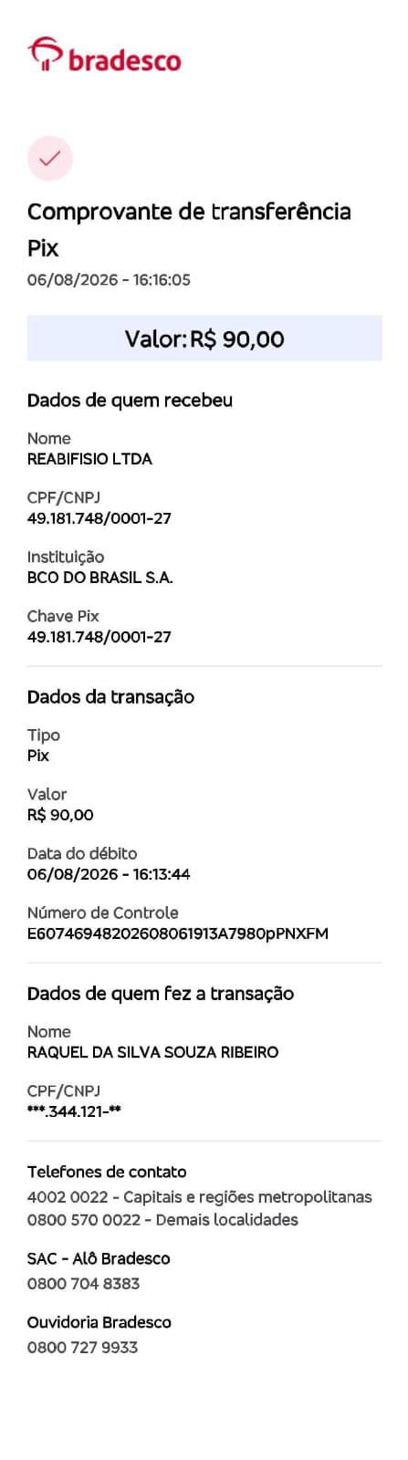 Comprovante PIX