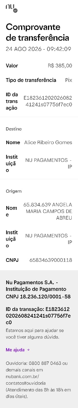 Comprovante PIX