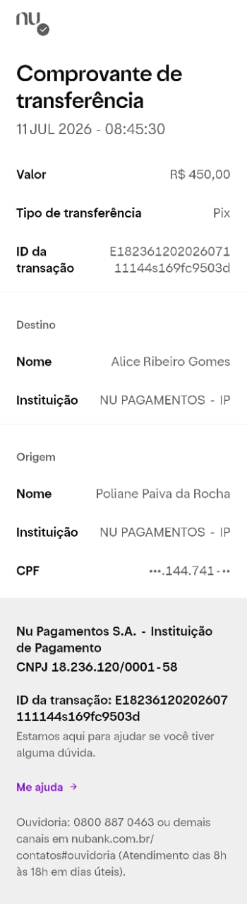 Comprovante PIX