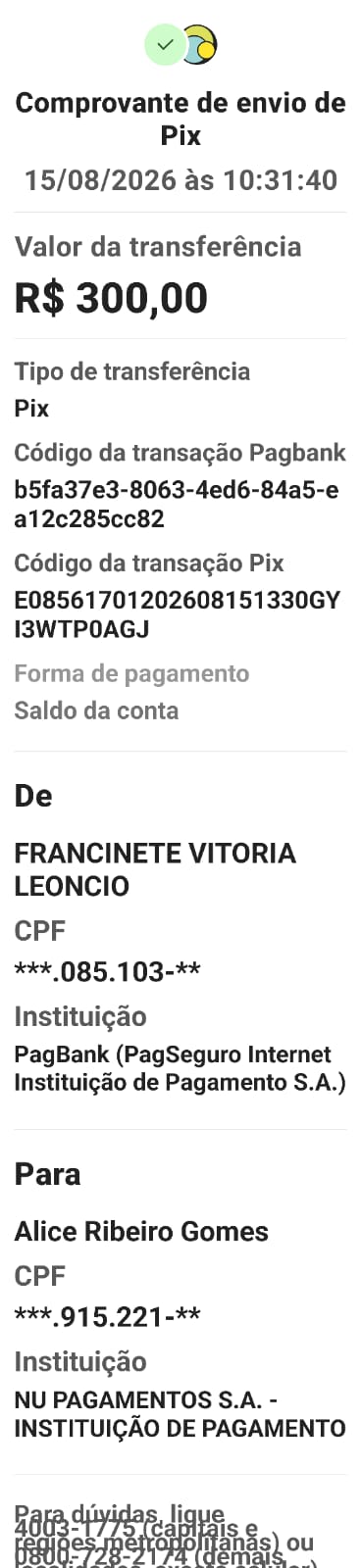 Comprovante PIX