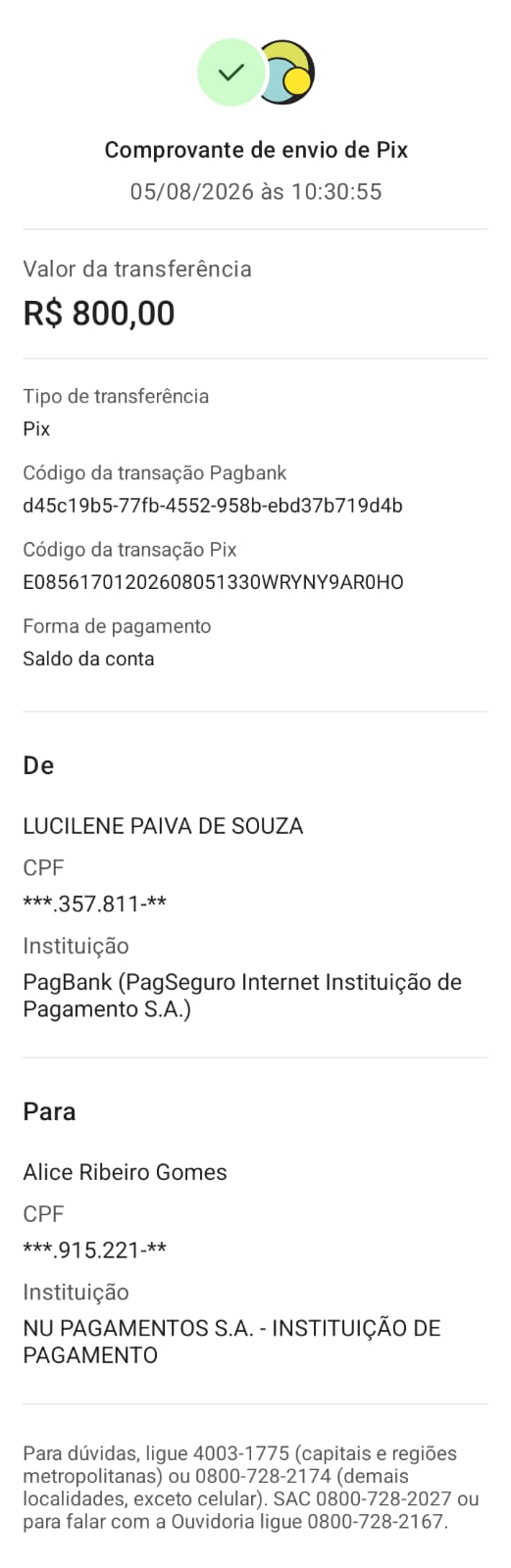 Comprovante PIX