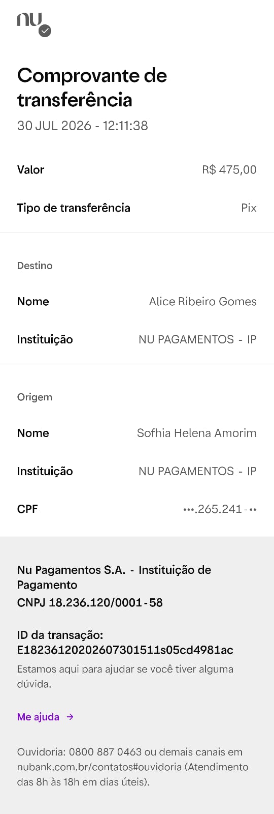 Comprovante PIX
