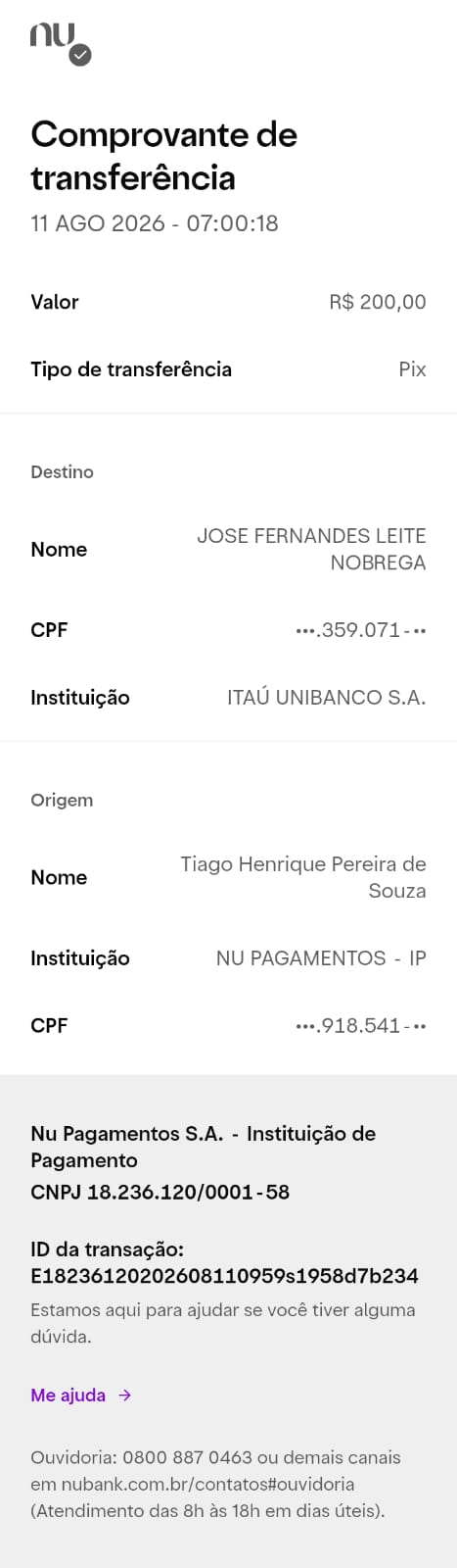 Comprovante PIX