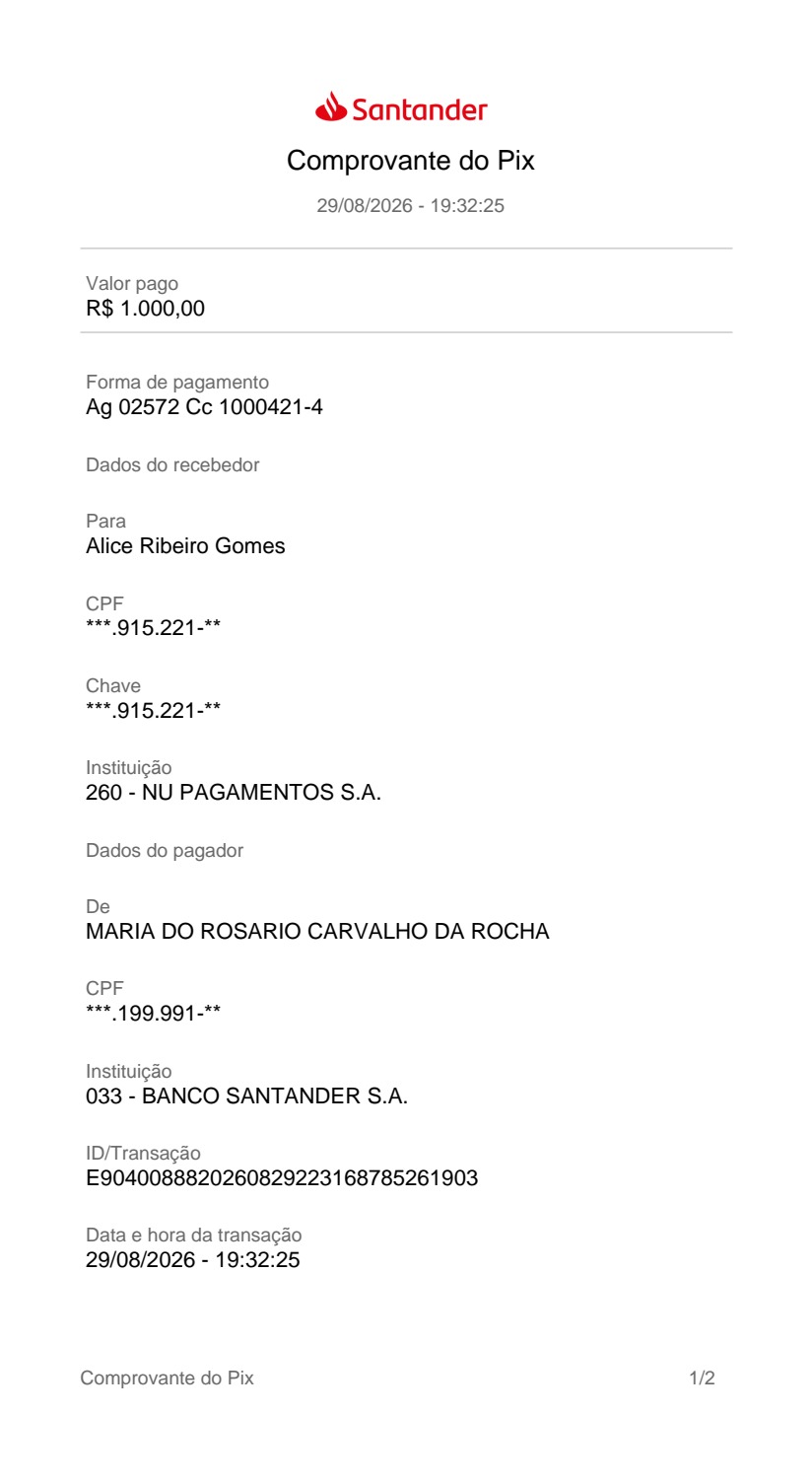 Comprovante PIX